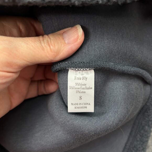 Free Fly Half Zip Sherpa Fleece Sweatshirt Jacket Women's Size Small Gray - Picture 4 of 9